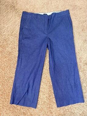 Talbots Chelsea Women’s Size 12 Wide Leg Cotton Modal Pants Career Coastal